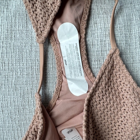 Aerie Tan Textured Bikini Bottom - Picture 3 of 4